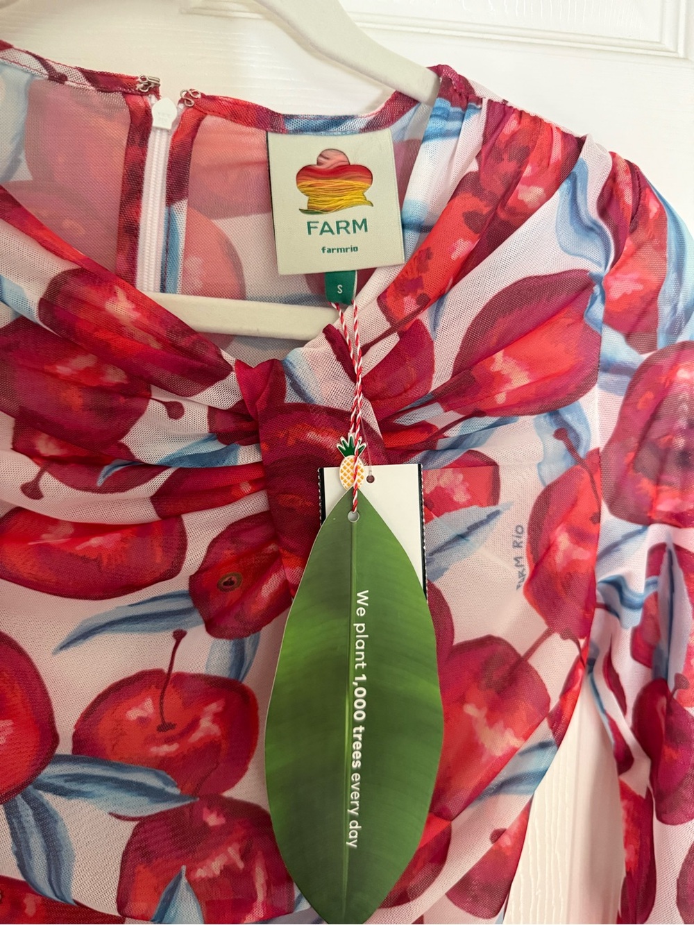 NWT FARM Rio Cheery Tulle Top S - Picture 5 of 6